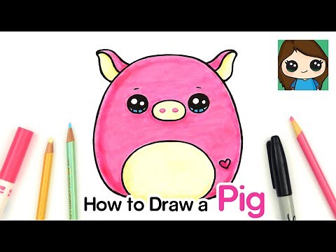 How to Draw a Baby Pig Easy | Squishmallow