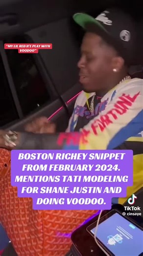 her doing voodoo was never really a secret I think people was just more focused on the fact that he was grown asf messing with tati young ssa. #tatianachanel #bostonrichey #bostonandtati #fyp