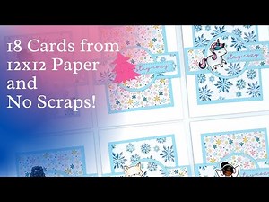 18 Winter Cards with 12x12 Paper and No Scraps