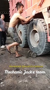 Homemade Special tire remover #mechanic #mechanicjack #homemade #tires #REMOVER | Mechanic Jack's team