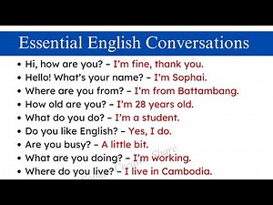 Essentials Conversation | Basic vs Advanced IELTS Voc, and Common Irregular Verbs