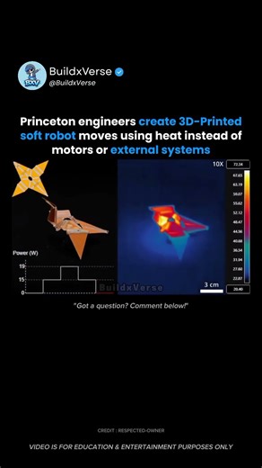 Heat activated soft robot moves without external systems 🤖