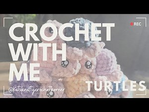 Crochet Tank Turtles with me ♡ 10 turtles in 3 hrs (18 mins each) sped up