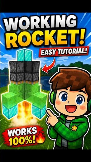 🚀 Minecraft Working Rocket Tutorial! 😱
