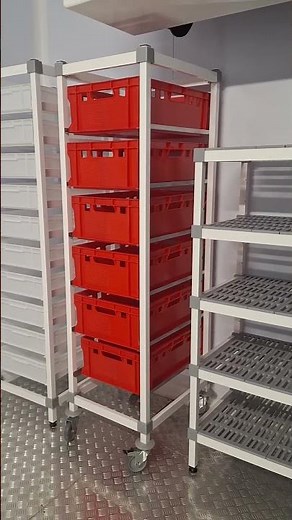 PROPLAST - aluplast shelves and stands for crates in coldroom video