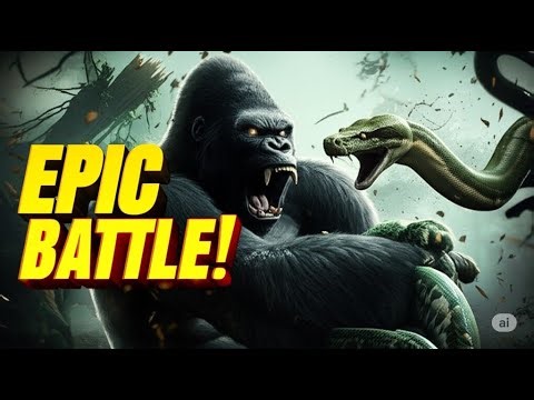 Gorilla vs Anaconda 🐍💥 Epic Jungle Battle Caught on Camera!