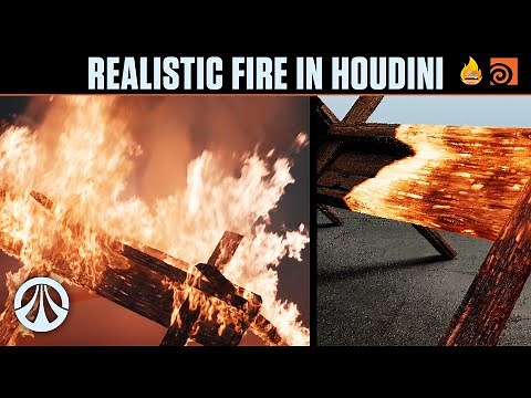 Realistic Fire FX | Houdini FX Tutorial - Full Scene Included |