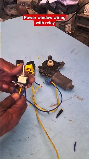 Power window wiring with relays