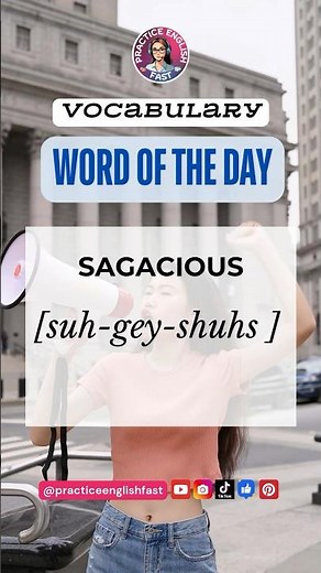 Word of The Day | Sagacious | Vocabulary Building | Advanced Vocabulary | Practice English Fast