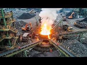 Inside a Modern Steel Mill | Full Steel Manufacturing Process From Raw Materials to Finished Steel