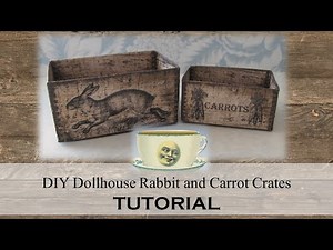 How To Make Miniature Crate DIY Craft #dollhouseminiatures #diy