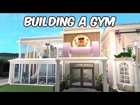 BUILDING a GYM in my BLOXBURG TOWN