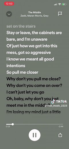 The Middle ⚡️ Zedd, Maren Morris, Grey .#pourtoi #music #spotify