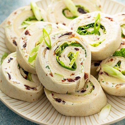 Recipe --> https://bellyfull.net/chicken-salad-pinwheels/ Our favorite chicken salad converted into tortilla roll ups! | Belly Full