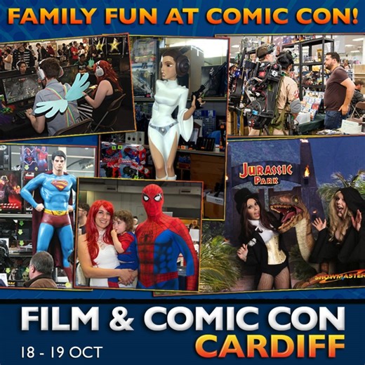 In paid partnership with Film & Comic Con. Film & Comic Con is bringing a whole host of stars to the Utilita Arena on 18th – 19th October! Meet the actors behind your favourite characters, plus free talks, photo shoots, traders, displays and costume competition! Everything to keep the big kid in us happy! FCC CARDIFF: FAMILY FUN AT COMIC CON! Book tickets at: https://filmandcomicconcardiff.com/ | South Wales Argus