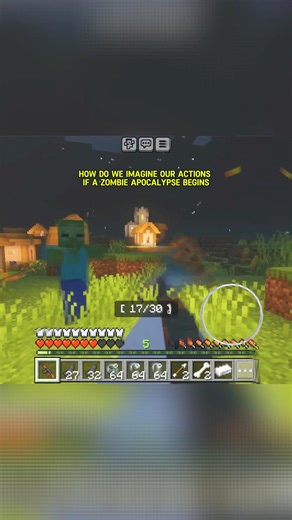 If the Zombie Apocalypse began, expectations versus reality #zombieapocalypse #zombie #minecraft