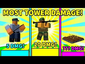 🗼All Towers (Damage!) in Tower Defense Simulator Roblox!