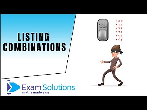Listing combinations | GCSE Maths | ExamSolutions
