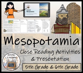 Ancient Mesopotamia Close Reading & Comprehension Activities | 5th–6th Grade