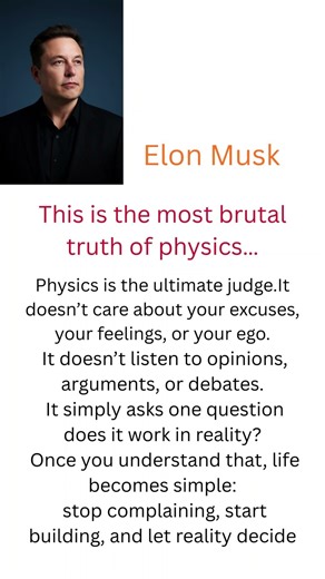Elon Musk Physics Quote | Powerful Science Motivation | #successmindset