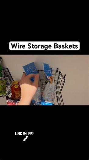 Love these in our pantry! #pantry #chips #pretzels #storagesolutions #baskets #amazonfinds