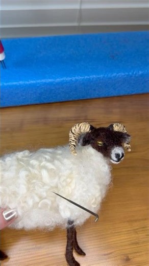 Finishing Sheep Curls 🐑 | Needle Felted Scottish Blackface