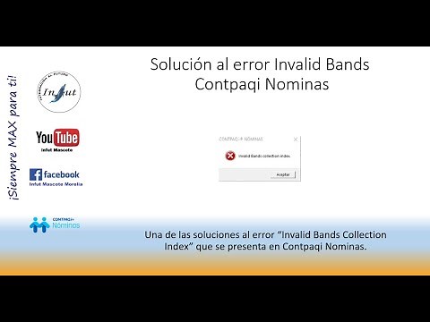 Error invalid Bands Colletion Index de Contpaqi Nominas