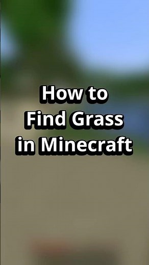 How to Find Grass in Minecraft 🌱 #shorts