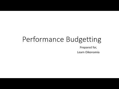 What is Performance Budgeting?