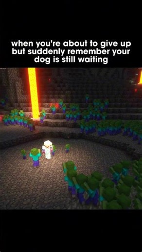 When u realise it's hardcore mode 💔 #minecraft #dog