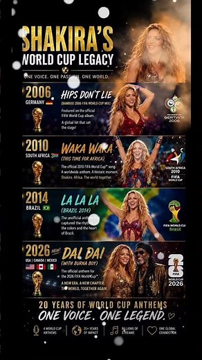 👑 Shakira Official FIFA World Cup Songs Collection | Queen of Football! ⚽