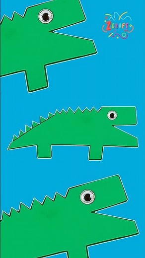 DIY Crocodile Craft for Kids | Easy Animal Craft with Paper 🐊 #diy #craft #craftyfun #kids