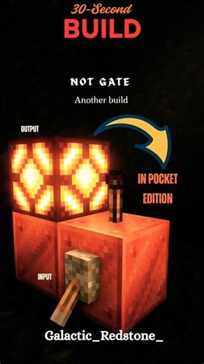 Most compact NOT Gate in Minecraft both edition. Not gate tutorial for minecraft.#shorts #minecraft