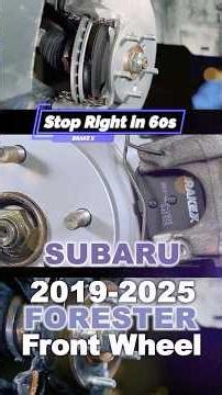 Replace Front Brakes on Subaru Forester 2019–2025 | Easy Step by Step #Subaru #Subaru Forester