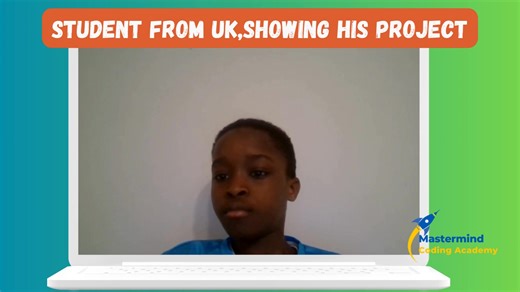 1.4K views · 39 shares | Our talented student from the UK is confidently showcasing his project! ✨ #MastermindCodingAcademy #YoungCoder #KidsCoding #STEMKids #CodingJourney | Mastermind Coding Academy | Facebook