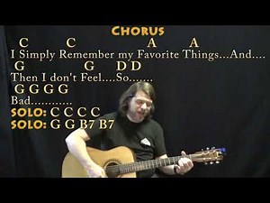 My Favorite Things (The Sound of Music) Strum Guitar Cover Lesson in Em with Chords/Lyrics