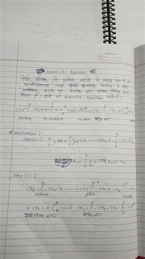 mannich reaction in organic chemistry (msc 1 sem) 2025-26