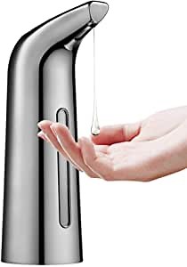 400ml/ 14oz Automatic Hands-Free Soap Dispenser with IP67 Waterproof Base, Touchless Liquid Infrared Sensor Soap Dispenser for Kitchen Bathroom Hotel