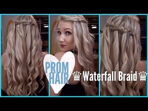 ♔ Prom Hair ♔ | How To: Waterfall Braid