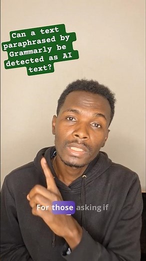 Can a text paraphrased by Grammarly be detected as AI text?