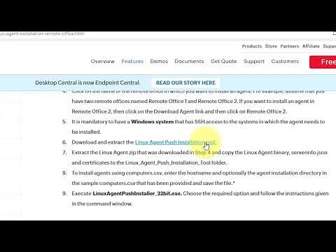 Install Desktop Central agent on Linux