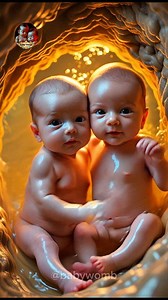 Twin babies inside the womb ✨The strongest bond 💞 # #twins #babies #pregnancyjourney #miraclebaby #hugging #babywomb | Baby Womb