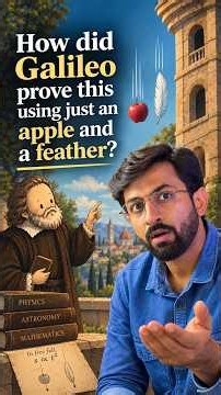 How did Galileo change Physics FOREVER? | Feather & Apple Falling Experiment #scienceshorts