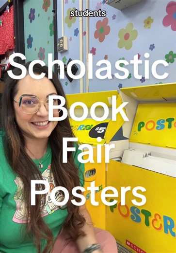 If you’re hosting a book fair, don’t forget this freebie: pull one of each poster to give away as prizes to your students! #schoollibrarian #scholasticbookfair #librarytok #librariantip #bookfair