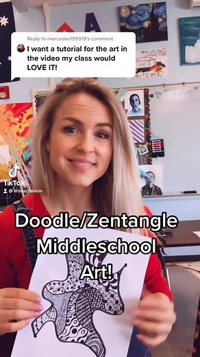 Art Class Doodle and Zentangle How-To for Middle School Students