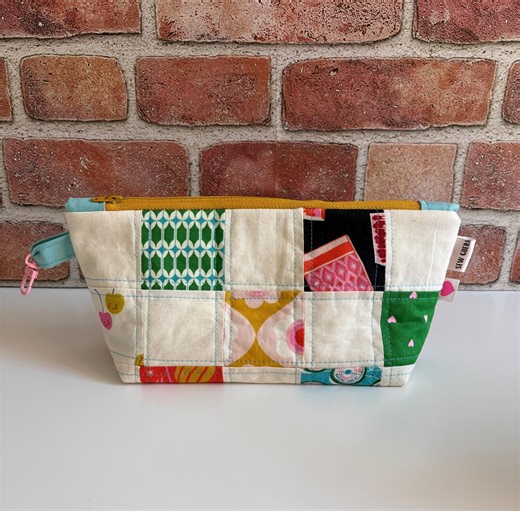 Ruby Star Society Trinketry Patchwork Zipper Pouch | Quilted Cosmetic Bag - Etsy