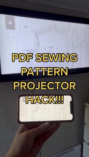 DIY Sewing PDF Pattern Projection Hack for Home Sewists