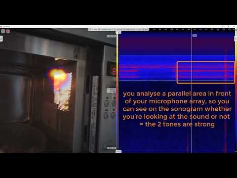 SoundCam Akustische Kamera - microwave - easy localization by watching the sonogram