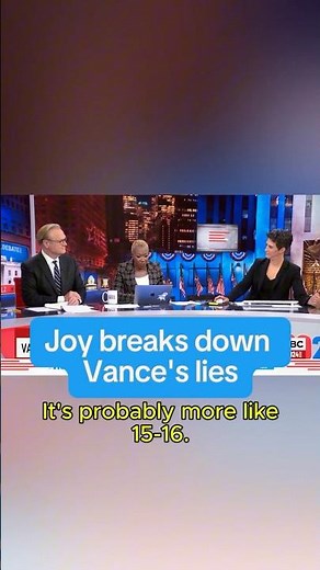 Joy breaks down Vance's lies