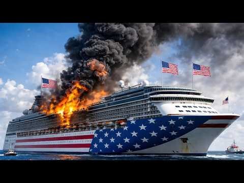 2 minutes ago! A US cruise ship carrying 700 tons of bombs was destroyed by a Russian Su-57 jet.